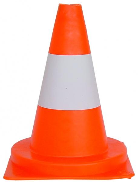 colorline Verkeerskegel PVC oranje / wit - 30 cm